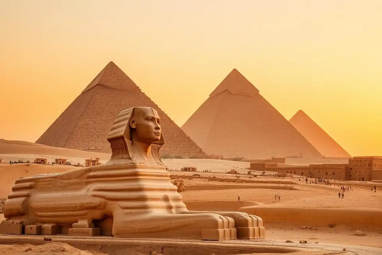 eSIM Egypt activation, scenic view of Cairo and iconic landmarks