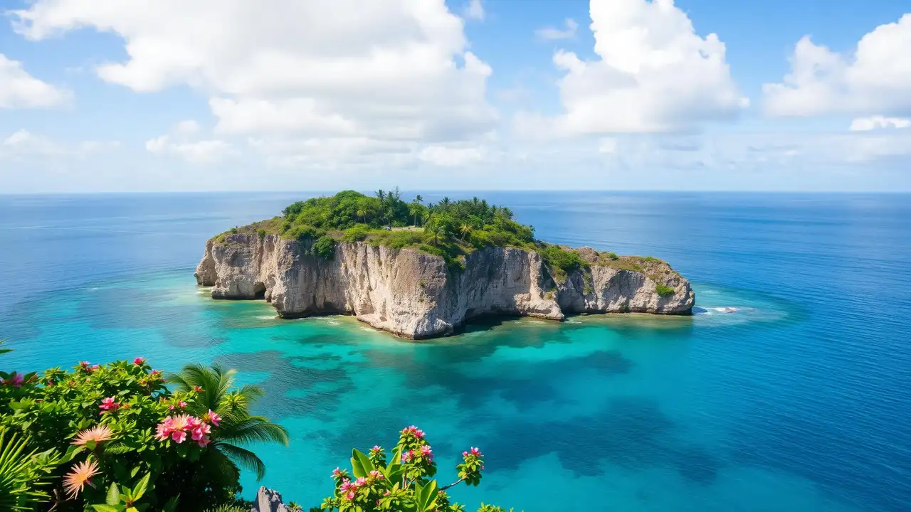 eSIM Guam activation, scenic view of Hagåtña and iconic landmarks