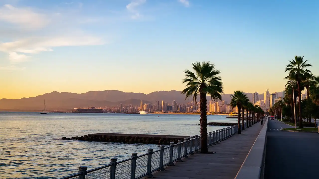 eSIM Lebanon activation, scenic view of Beirut Corniche and the Mediterranean coast