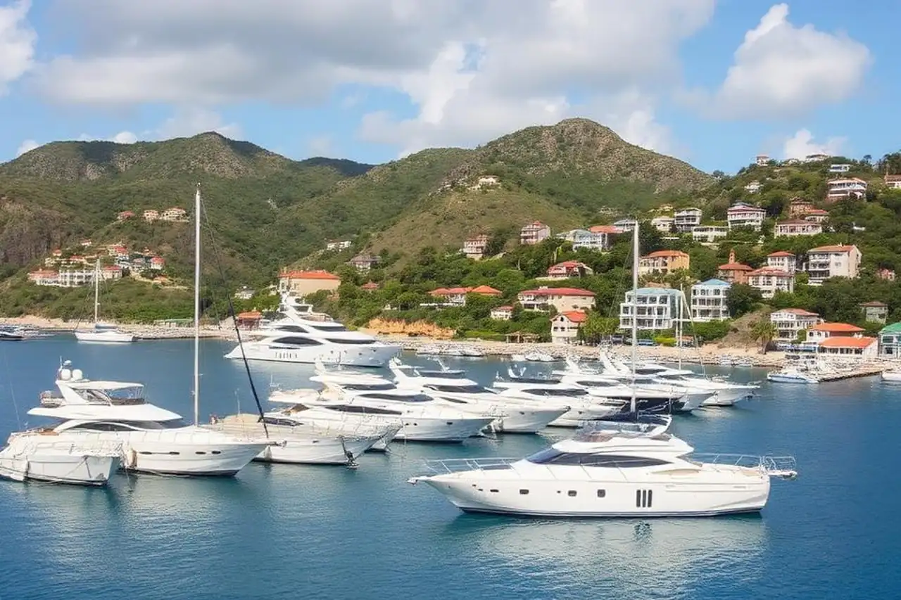 eSIM Saint Barthélemy activation, scenic view of Gustavia and iconic landmarks