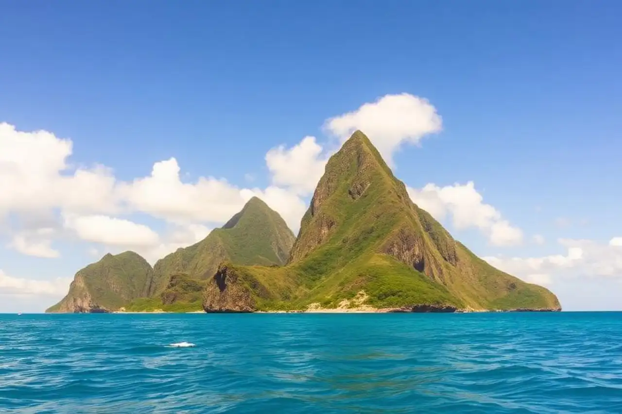 eSIM Saint Lucia activation, scenic view of Castries and iconic landmarks