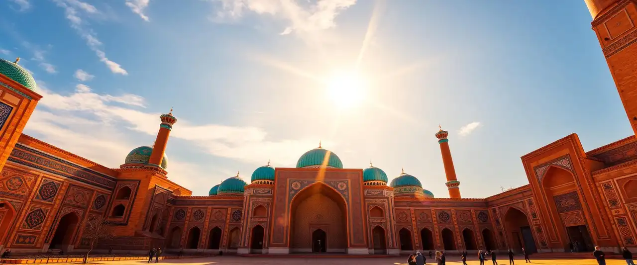 eSIM Uzbekistan activation, scenic view of Tashkent and iconic landmarks